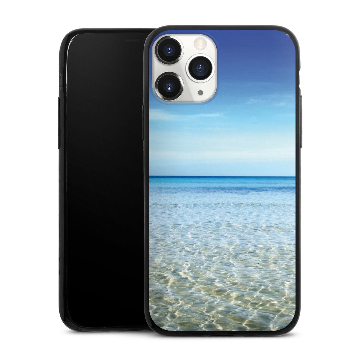 iPhone 11 Pro Handy Slim Case extra dünn Silikon Handyhülle schwarz Hülle Urlaub Sky Ocean Silikon Slim Case