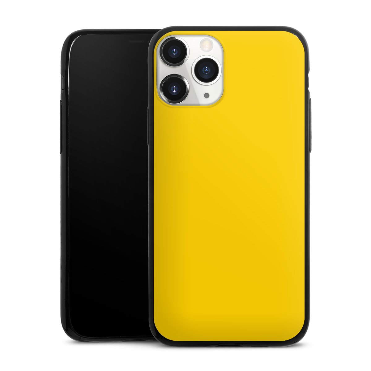 iPhone 11 Pro Handy Slim Case extra dünn Silikon Handyhülle schwarz Hülle Yellow Unicoloured Colour Silikon Slim Case