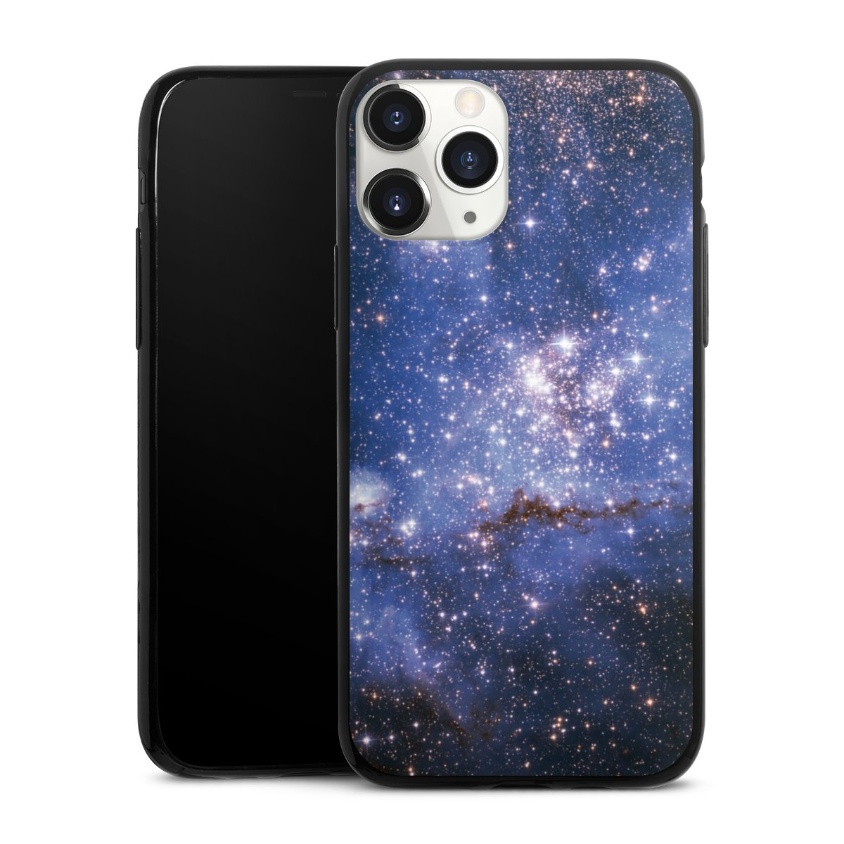 iPhone 11 Pro Handy Slim Case extra dünn Silikon Handyhülle schwarz Hülle Weltall Galaxy Weltraum Silikon Slim Case