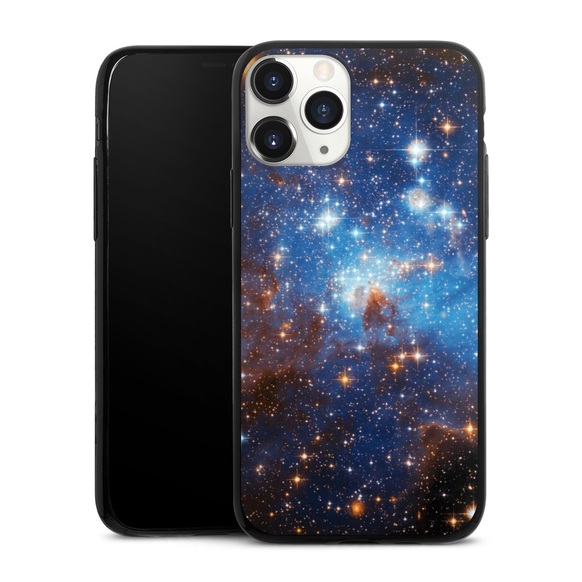 iPhone 11 Pro Handy Slim Case extra dünn Silikon Handyhülle schwarz Hülle Star Weltall Galaxy Silikon Slim Case