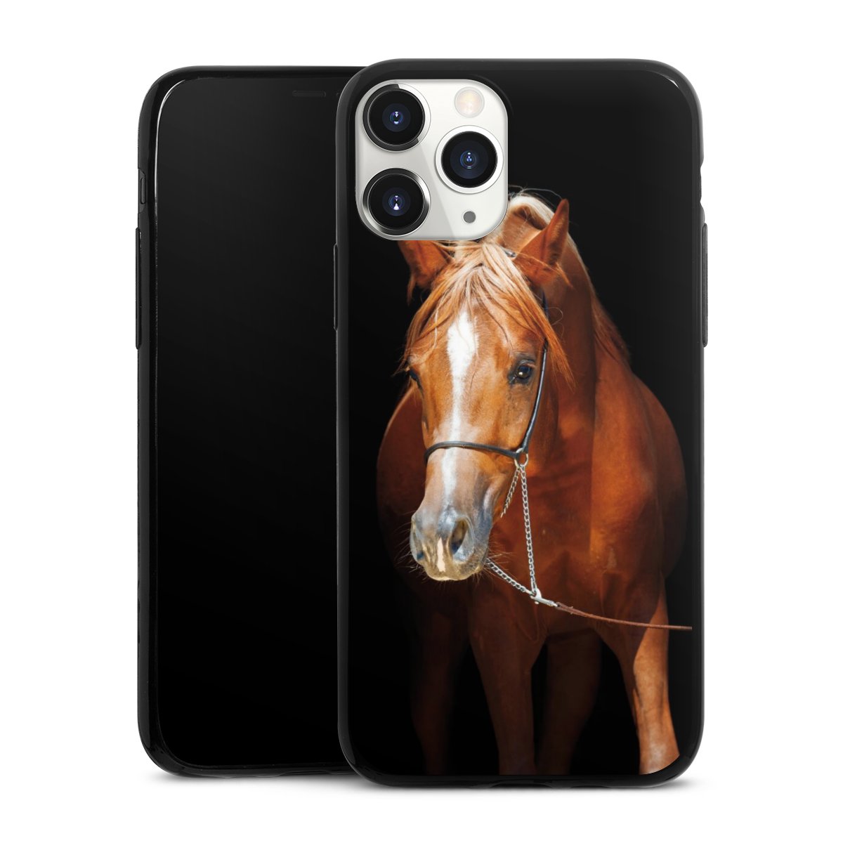 iPhone 11 Pro Handy Slim Case extra dünn Silikon Handyhülle schwarz Hülle Mare Horse Hobby Silikon Slim Case