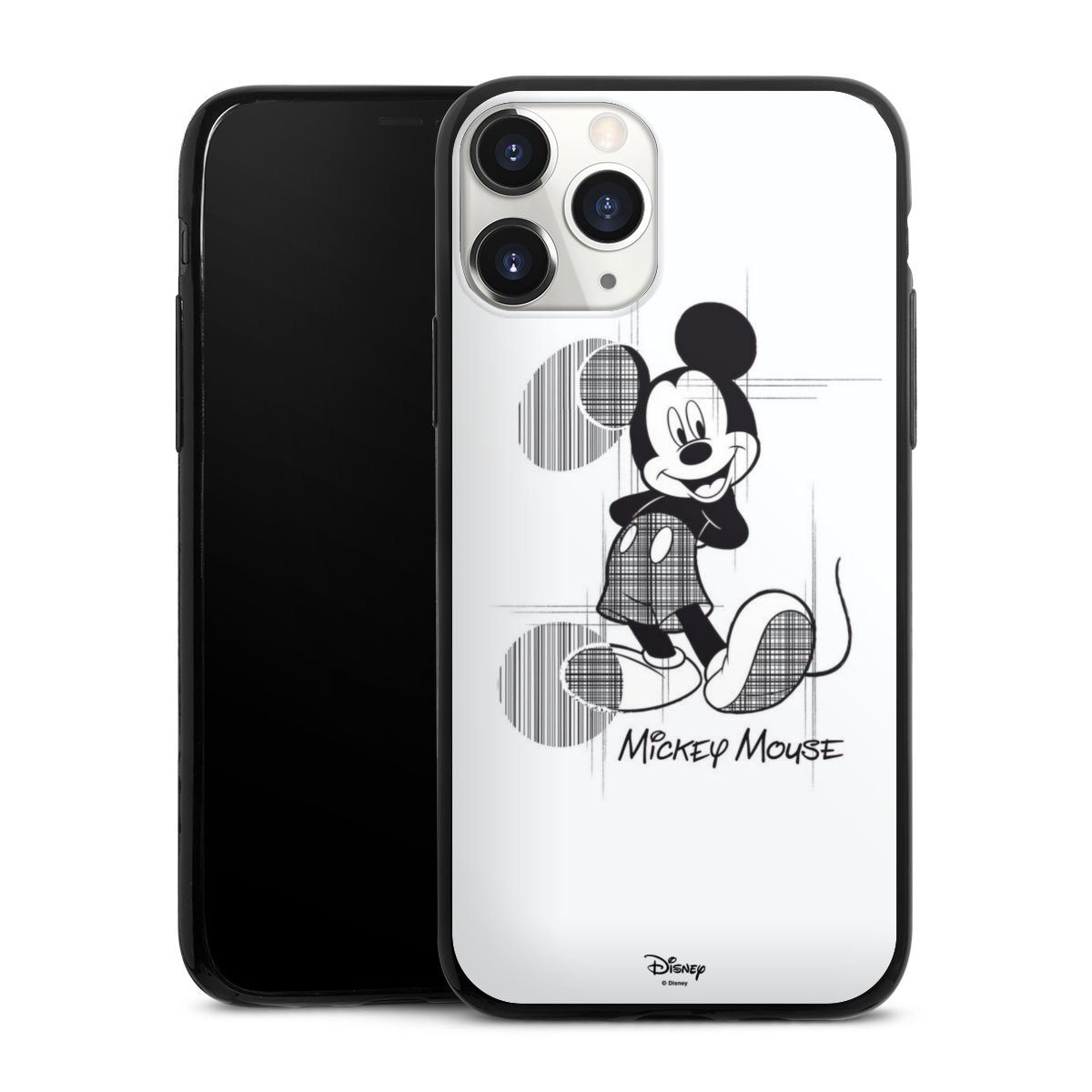 iPhone 11 Pro Handy Slim Case extra dünn Silikon Handyhülle schwarz Hülle Disney Official Licensed Product Mickey Mouse Silikon Slim Case