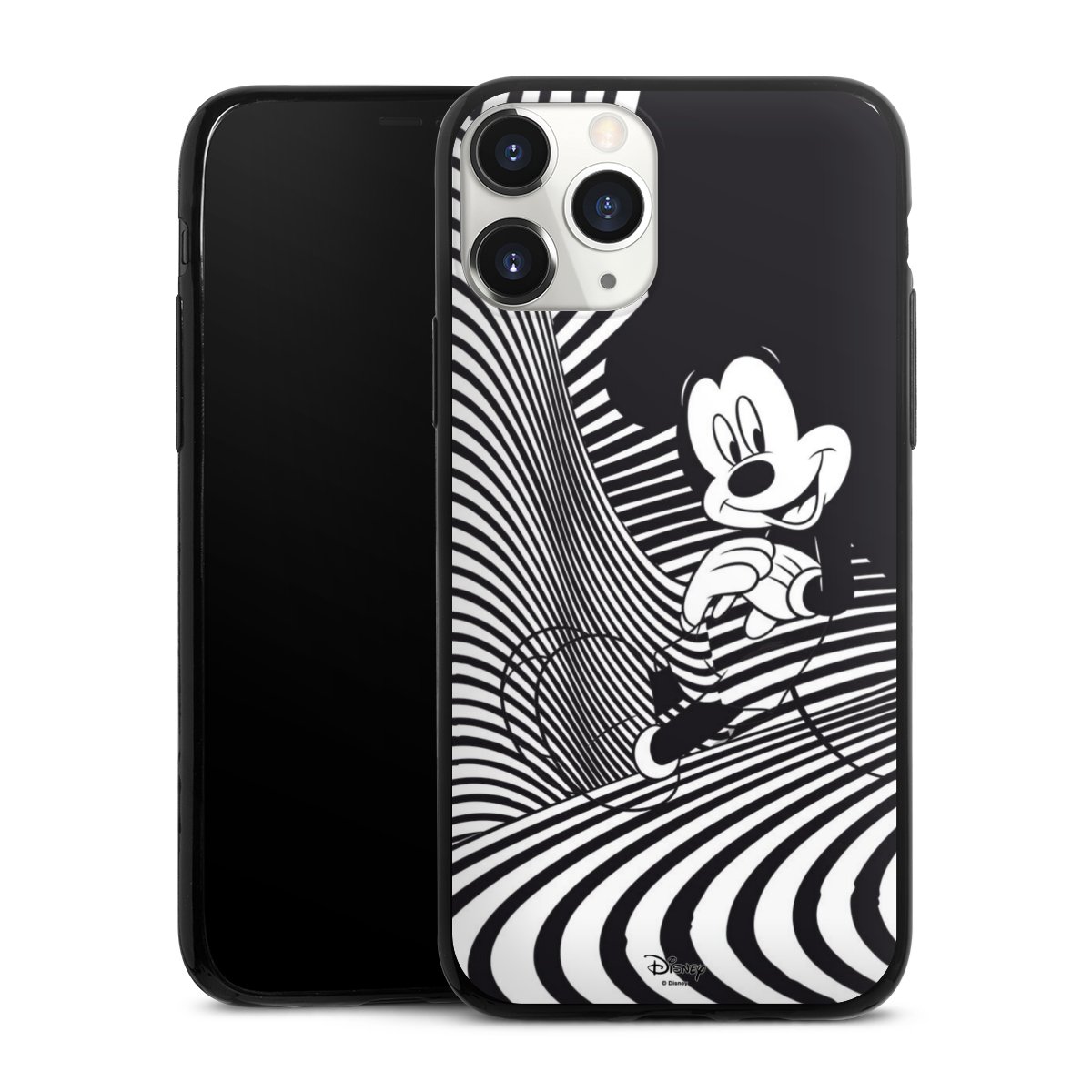 iPhone 11 Pro Handy Slim Case extra dünn Silikon Handyhülle schwarz Hülle Disney Official Licensed Product Mickey Mouse Silikon Slim Case