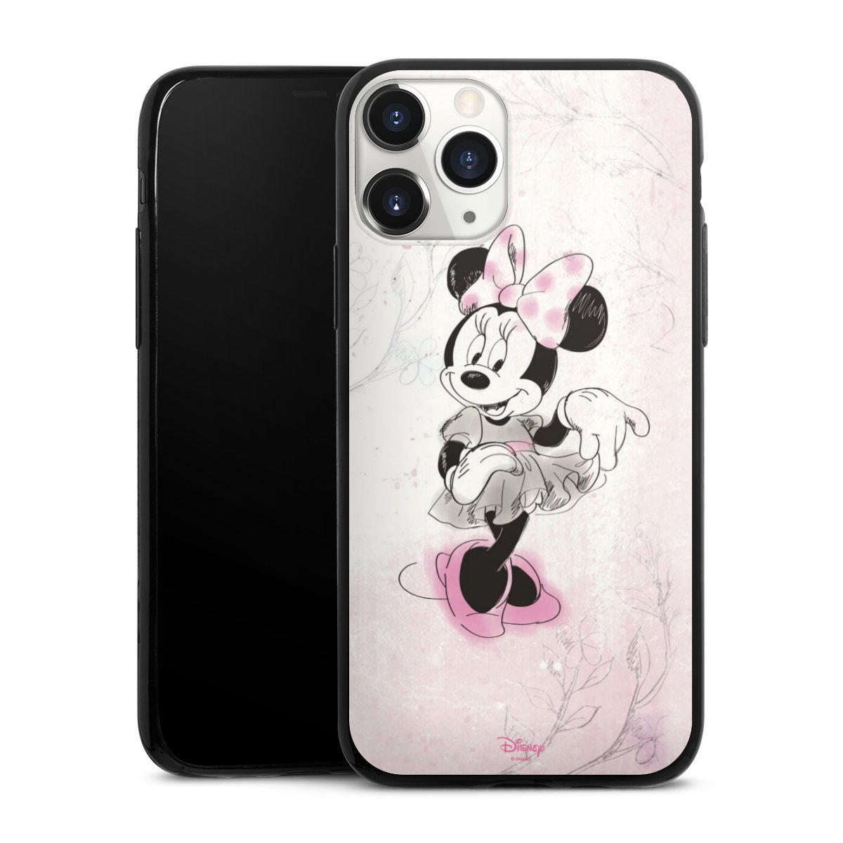 iPhone 11 Pro Handy Slim Case extra dünn Silikon Handyhülle schwarz Hülle Disney Minnie Mouse Vintage Silikon Slim Case