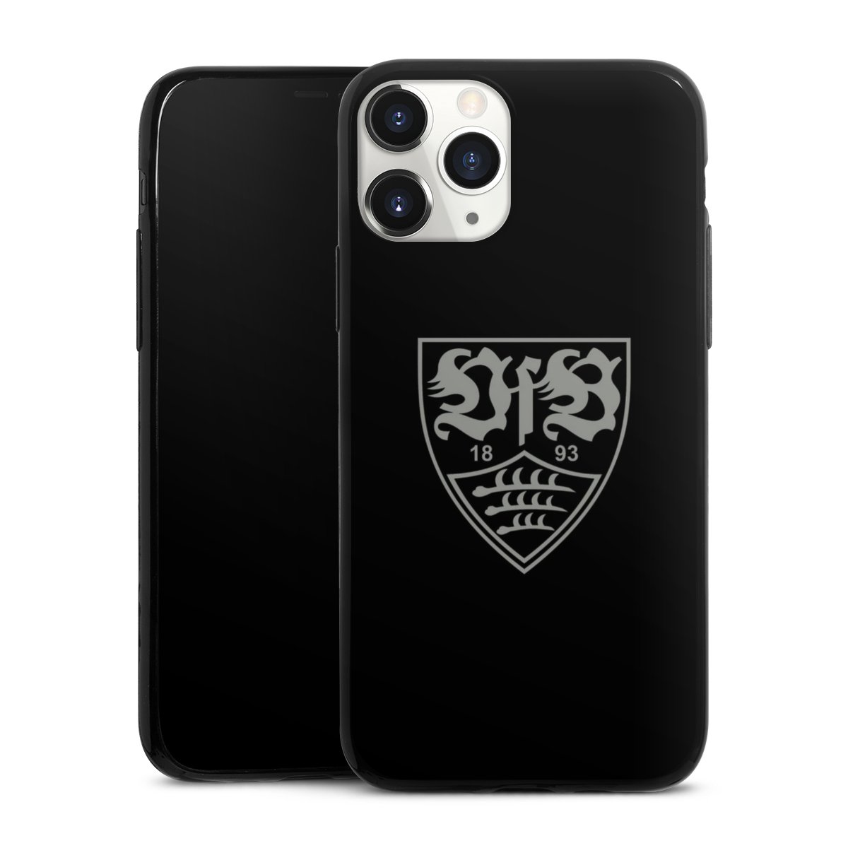 iPhone 11 Pro Handy Slim Case extra dünn Silikon Handyhülle schwarz Hülle Official Licensed Product Vfb Stuttgart Silikon Slim Case