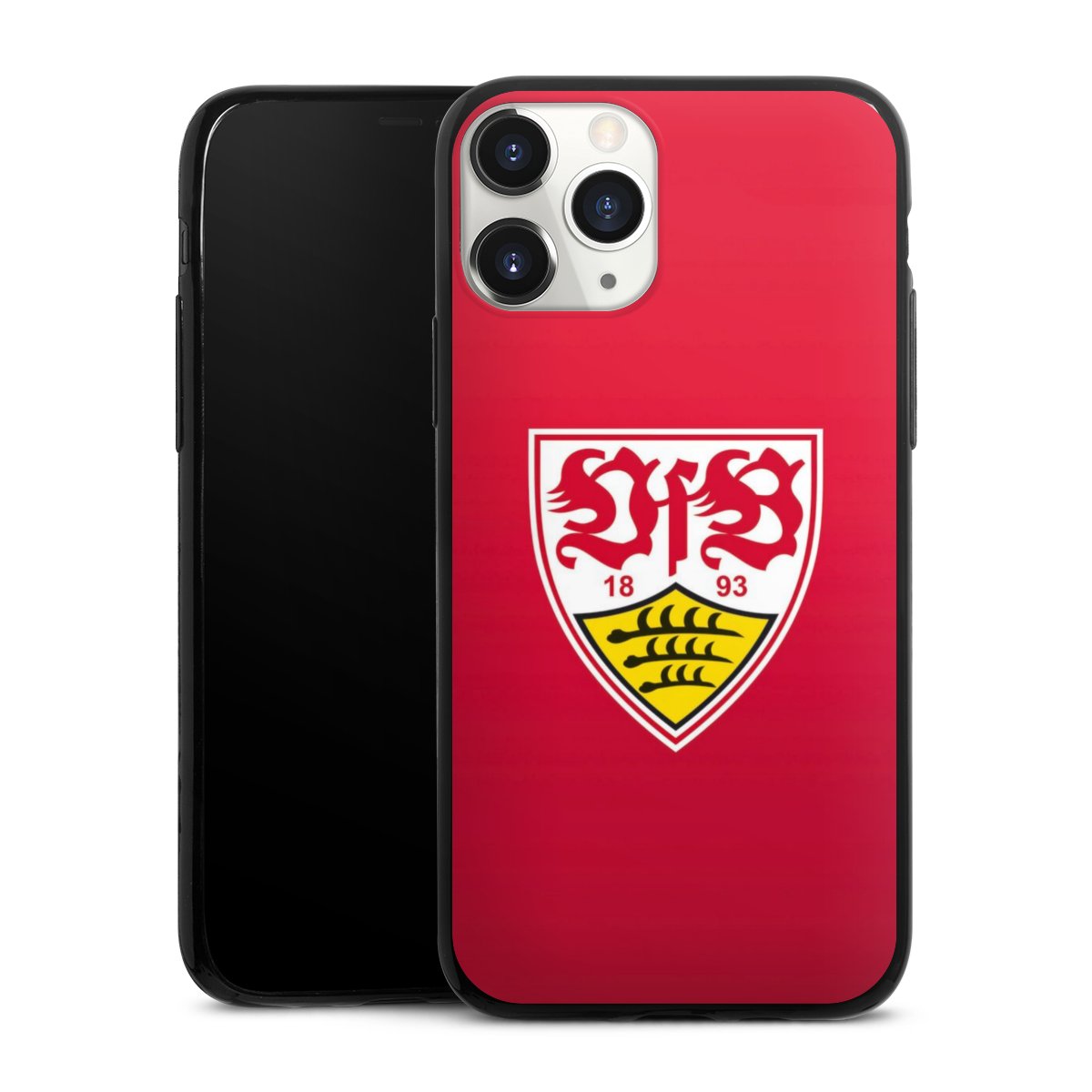 iPhone 11 Pro Handy Slim Case extra dünn Silikon Handyhülle schwarz Hülle Official Licensed Product Vfb Stuttgart Silikon Slim Case