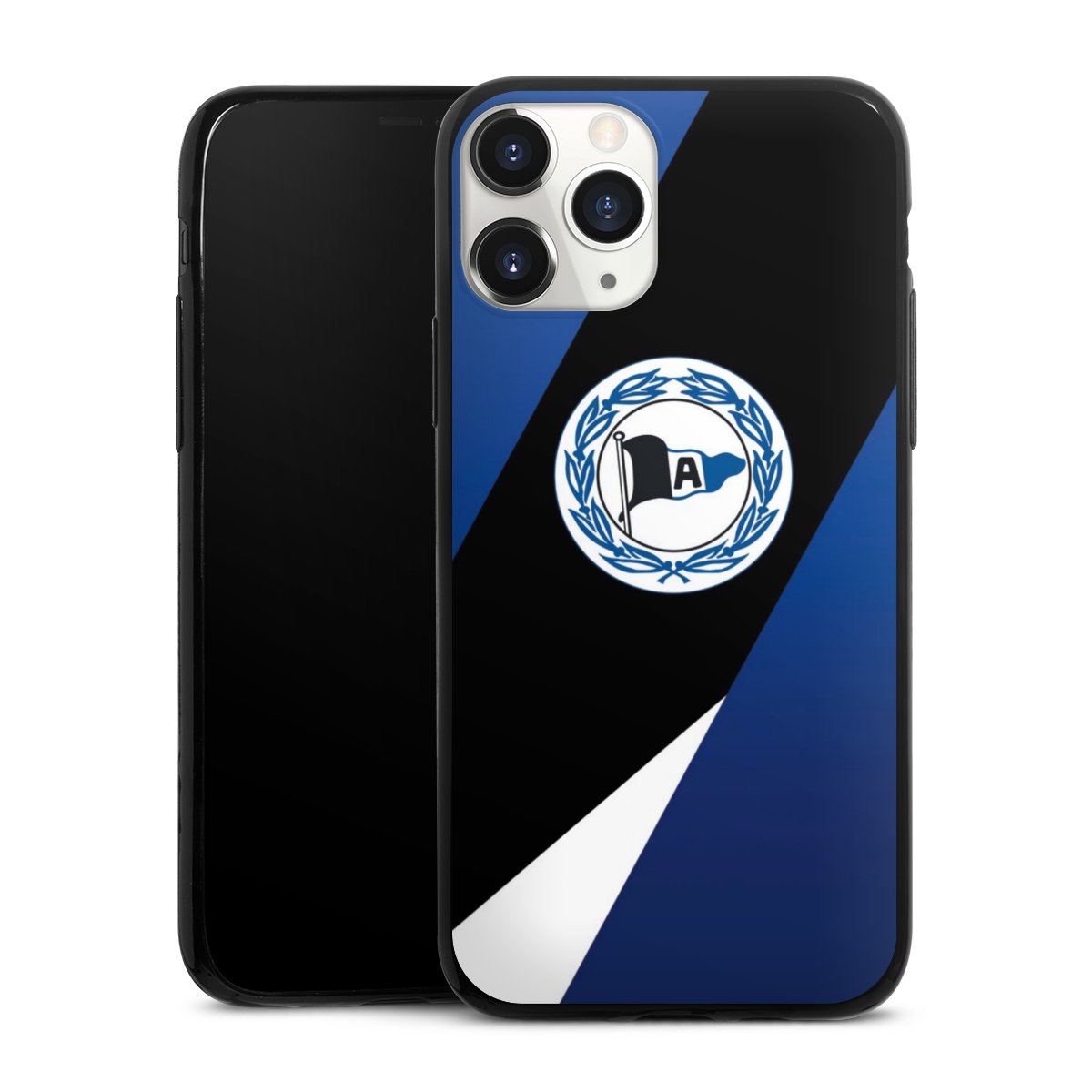 iPhone 11 Pro Handy Slim Case extra dünn Silikon Handyhülle schwarz Hülle Official Licensed Product Arminia Bielefeld Dsc Silikon Slim Case