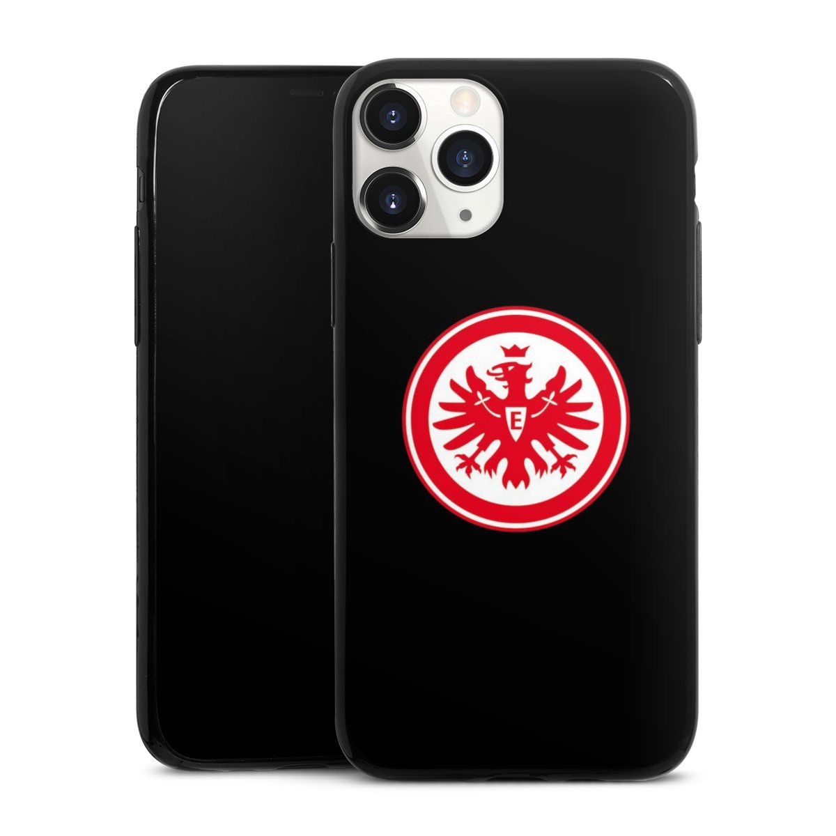 iPhone 11 Pro Handy Slim Case extra dünn Silikon Handyhülle schwarz Hülle Eintracht Frankfurt Sge Eagle Silikon Slim Case