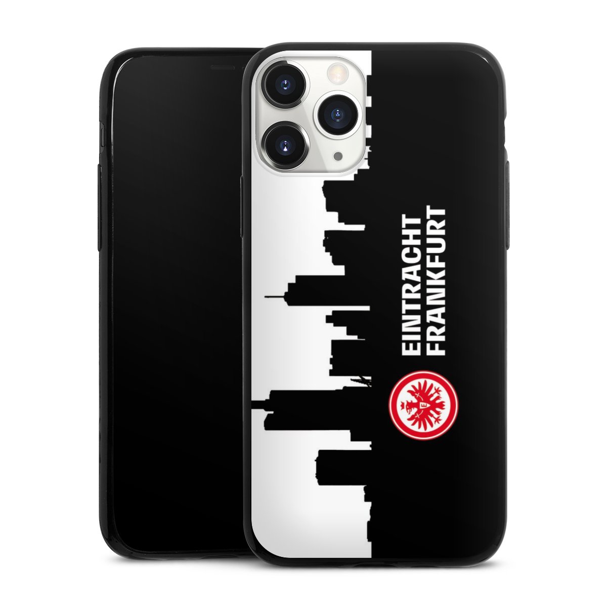 iPhone 11 Pro Handy Slim Case extra dünn Silikon Handyhülle schwarz Hülle Sge Eintracht Frankfurt Official Licensed Product Silikon Slim Case