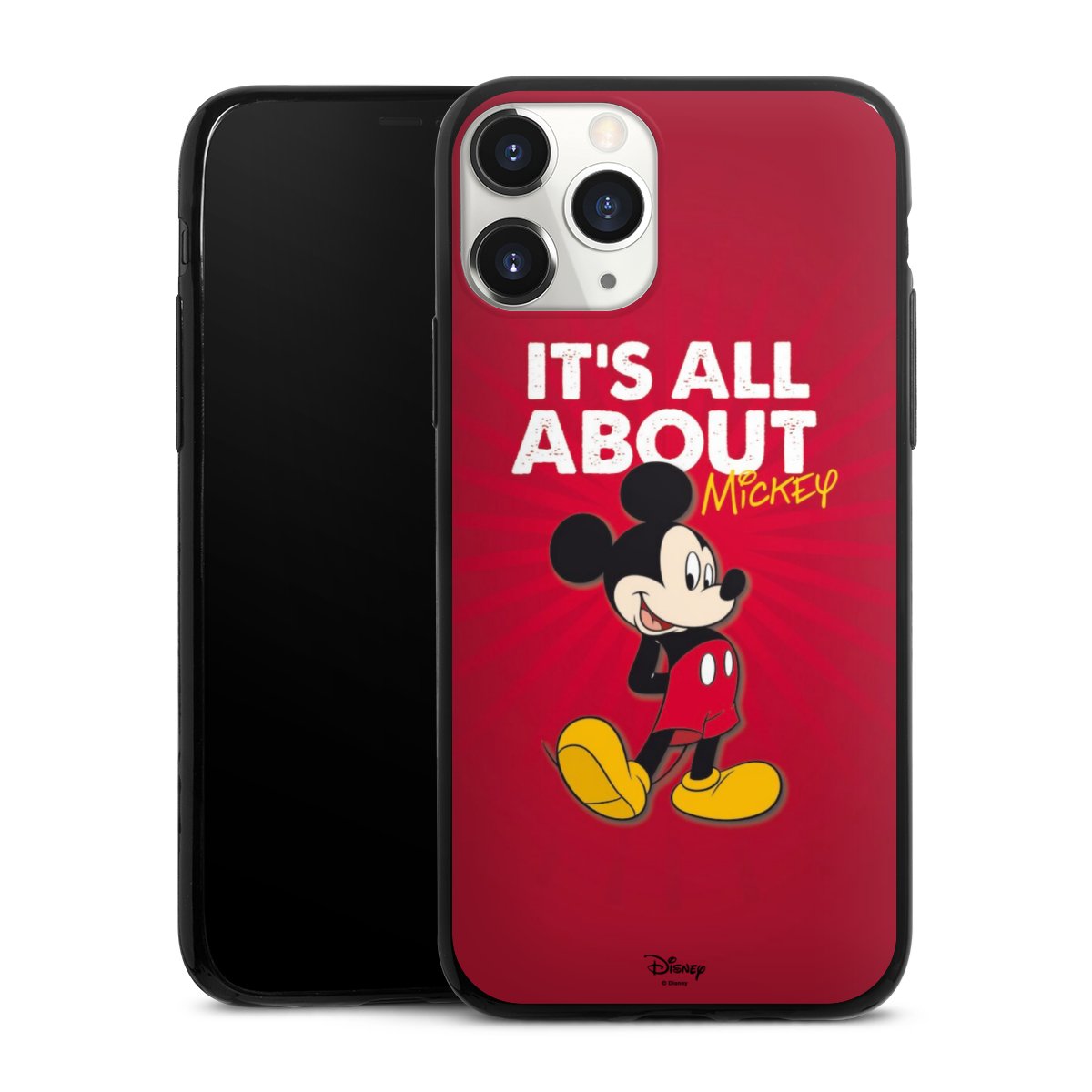 iPhone 11 Pro Handy Slim Case extra dünn Silikon Handyhülle schwarz Hülle Mouse Disney Official Licensed Product Silikon Slim Case