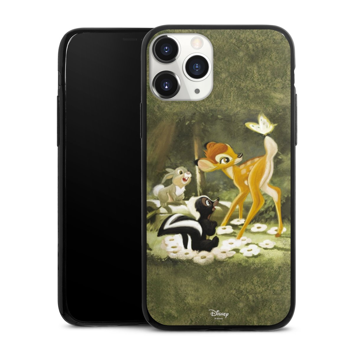 iPhone 11 Pro Handy Slim Case extra dünn Silikon Handyhülle schwarz Hülle Disney Official Licensed Product Bambi Silikon Slim Case