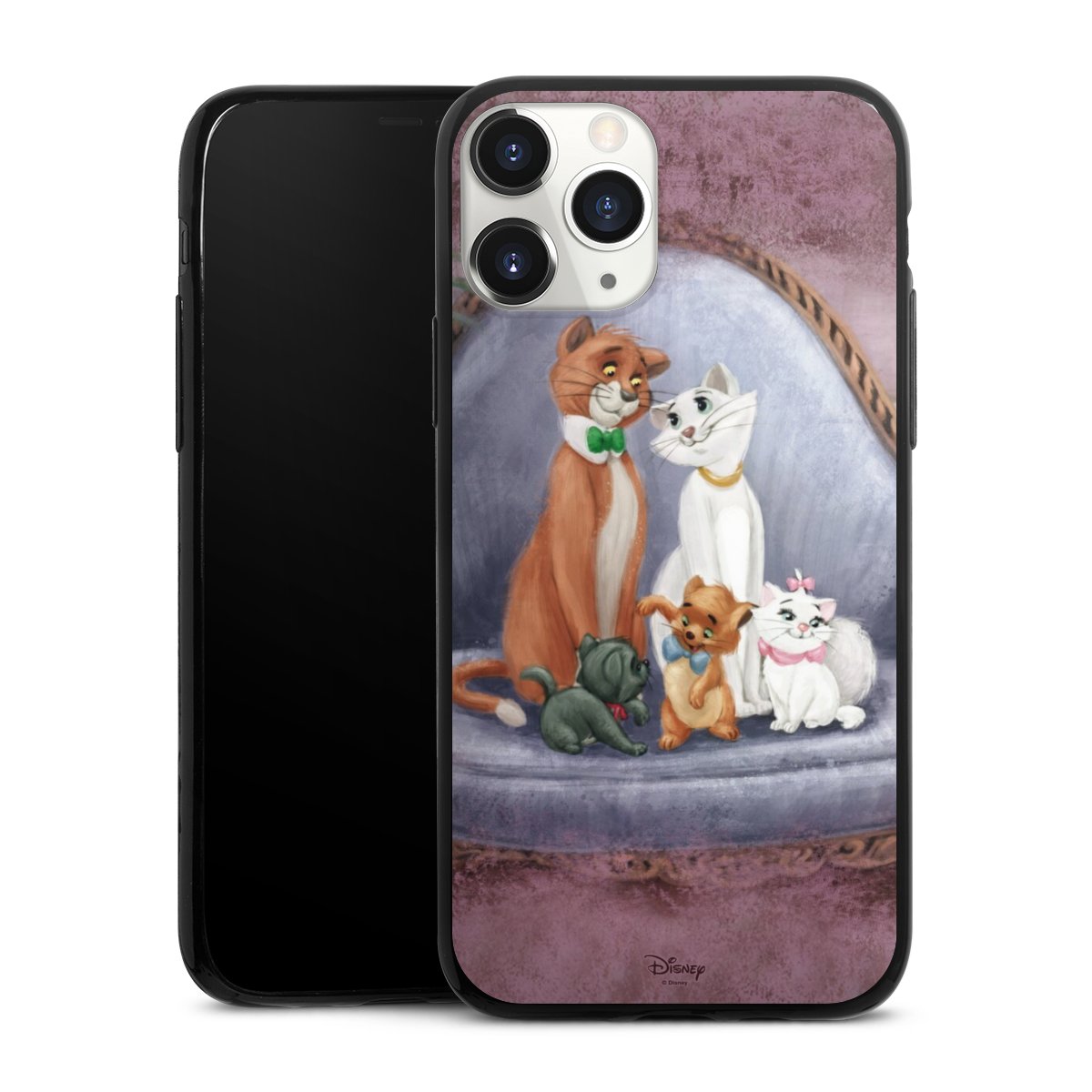 iPhone 11 Pro Handy Slim Case extra dünn Silikon Handyhülle schwarz Hülle Official Licensed Product Disney Aristocats Silikon Slim Case