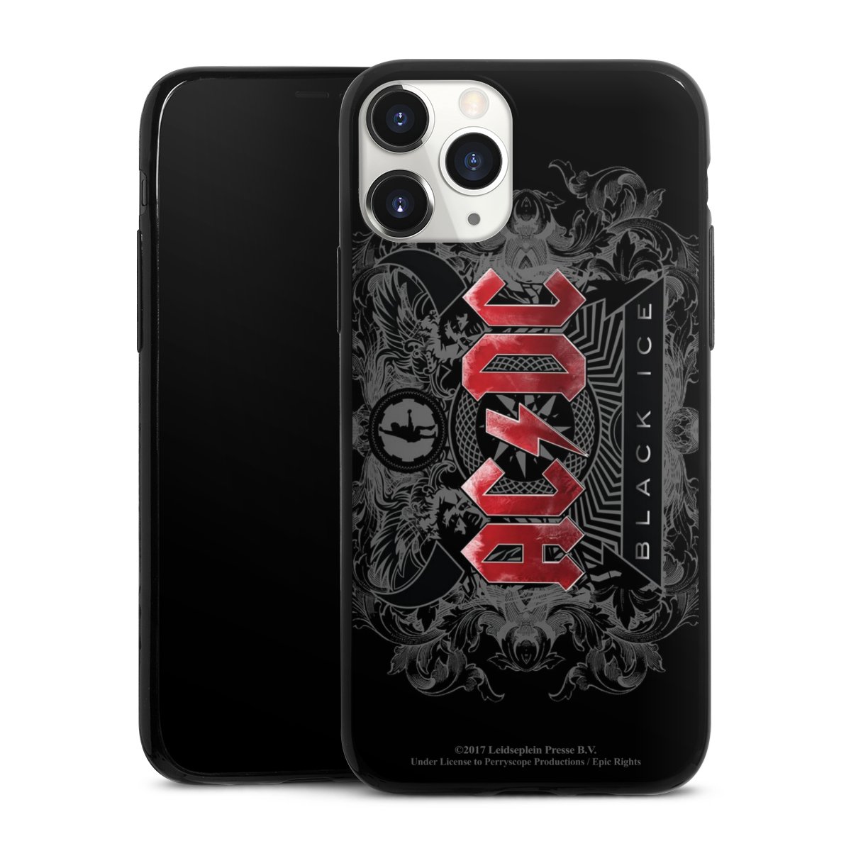 iPhone 11 Pro Handy Slim Case extra dünn Silikon Handyhülle schwarz Hülle Merchandise Black Ice Acdc Silikon Slim Case