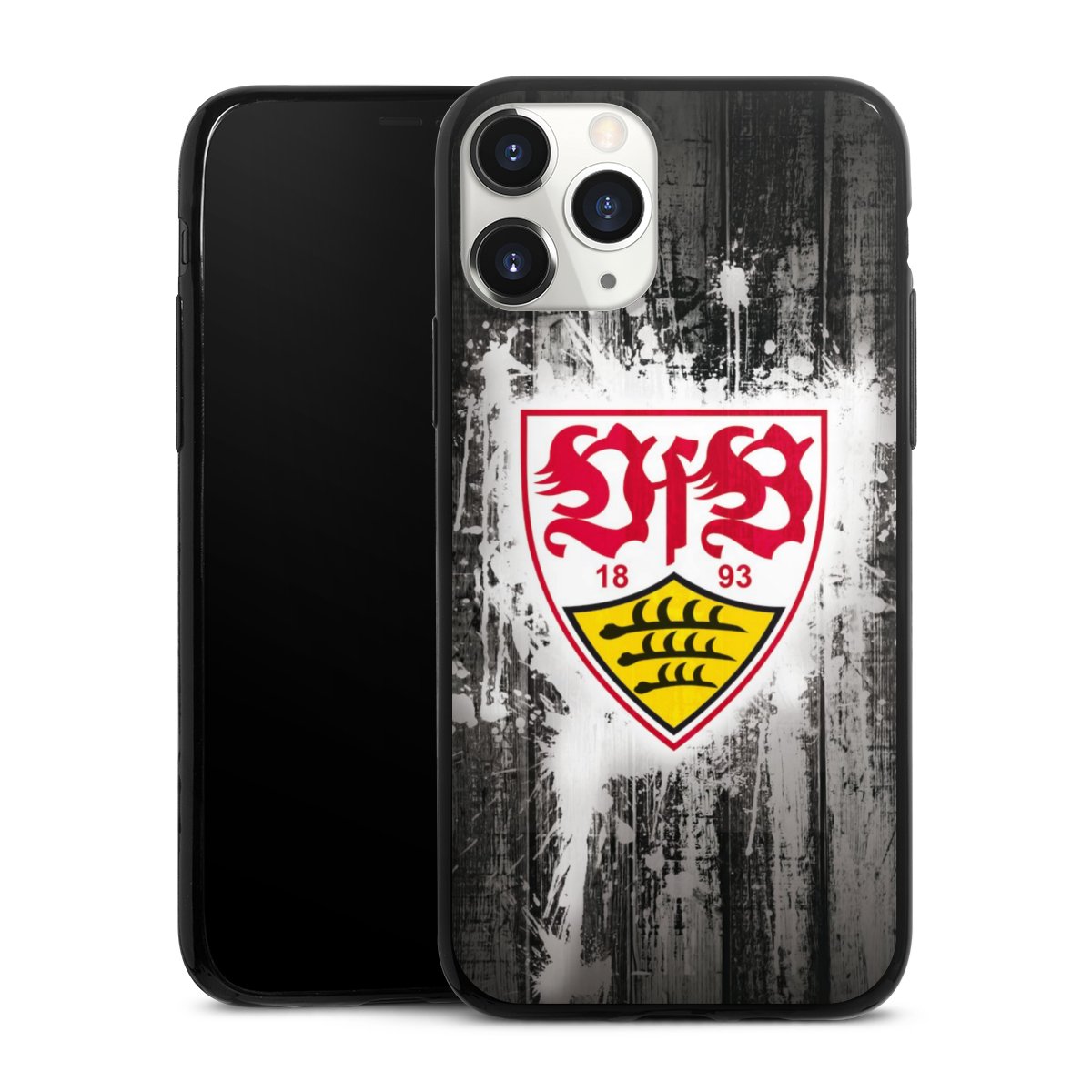 iPhone 11 Pro Handy Slim Case extra dünn Silikon Handyhülle schwarz Hülle Vfb Stuttgart Official Licensed Product Silikon Slim Case