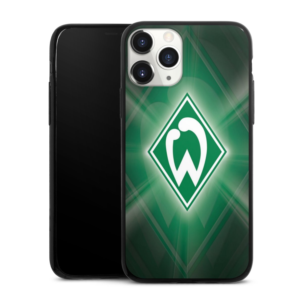 iPhone 11 Pro Handy Slim Case extra dünn Silikon Handyhülle schwarz Hülle Sv Werder Bremen Official Licensed Product Coat Of Arms Silikon Slim Case