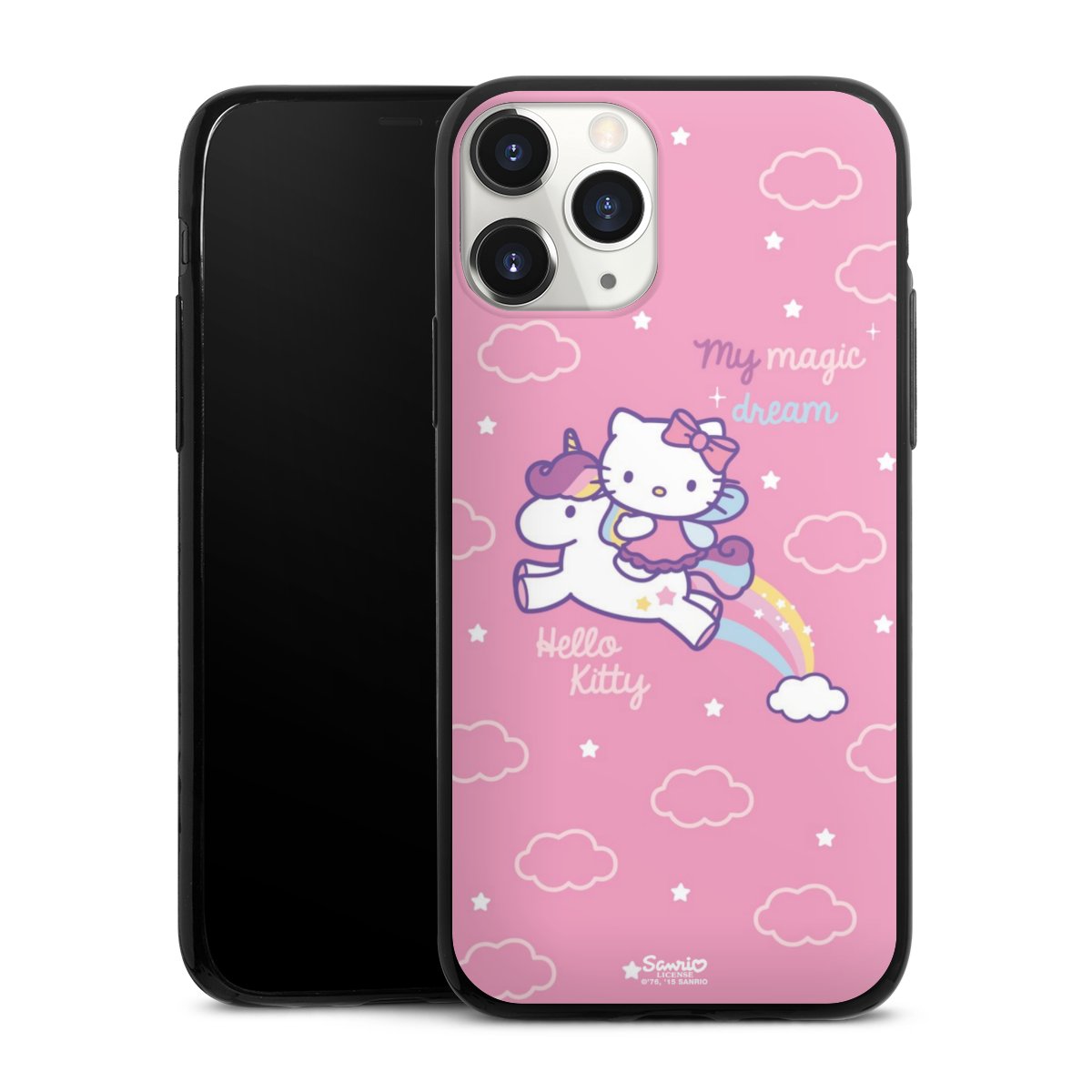 iPhone 11 Pro Handy Slim Case extra dünn Silikon Handyhülle schwarz Hülle Einhorn Official Licensed Product Hello Kitty Silikon Slim Case