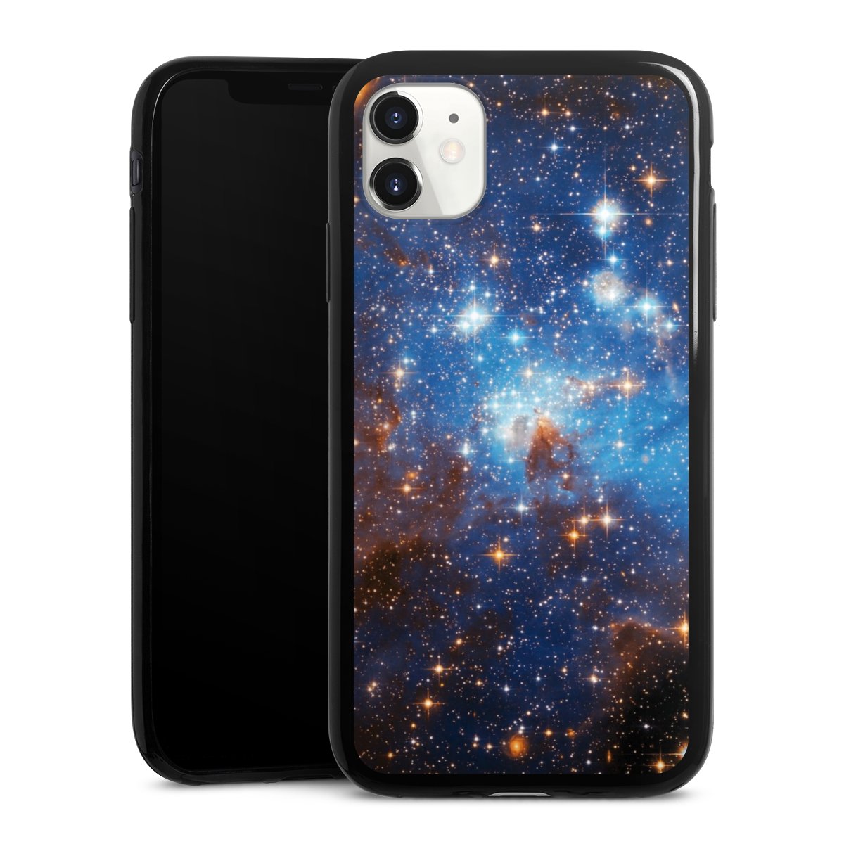 iPhone 11 Handy Slim Case extra dünn Silikon Handyhülle schwarz Hülle Star Weltall Galaxy Silikon Slim Case