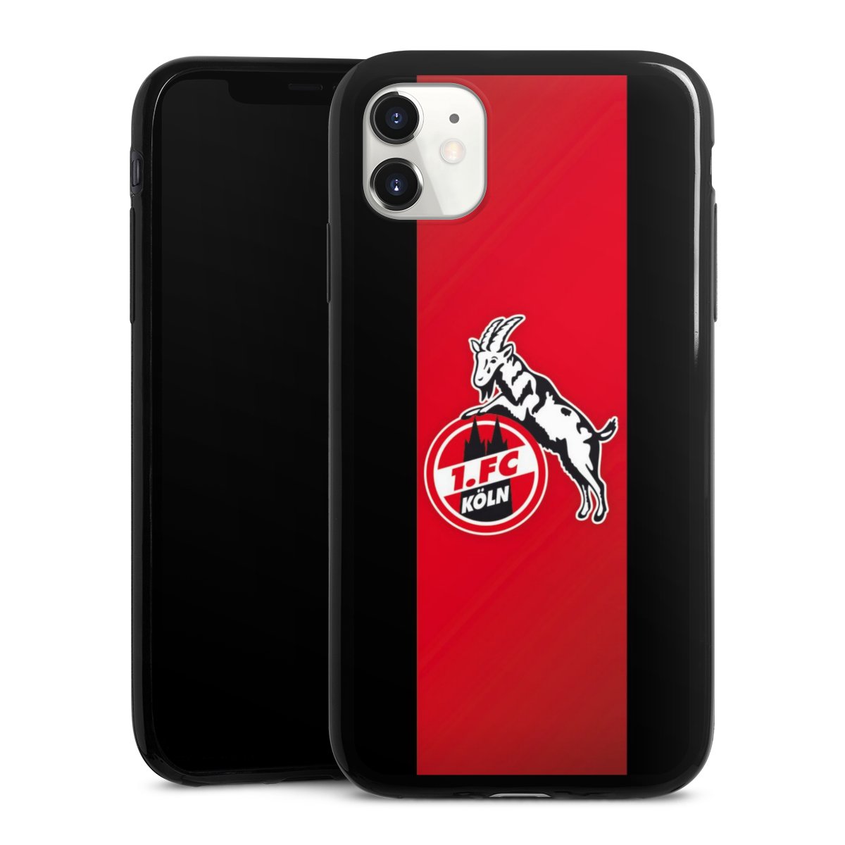 iPhone 11 Handy Slim Case extra dünn Silikon Handyhülle schwarz Hülle Official Licensed Product Billy Goat Hennes 1. Fc Köln Silikon Slim Case