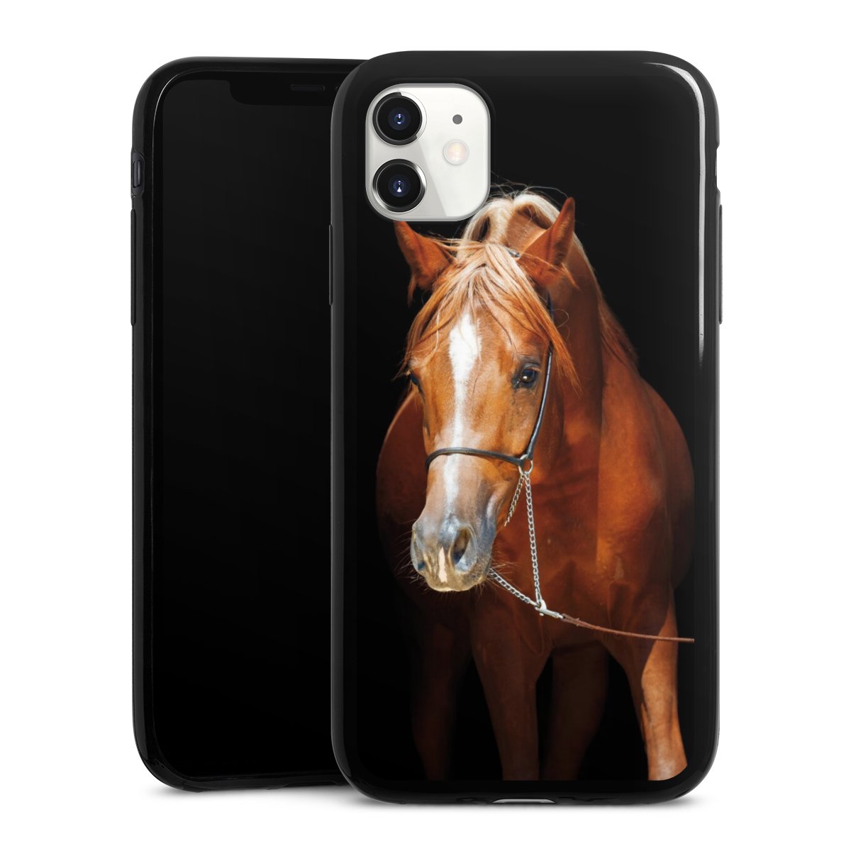 iPhone 11 Handy Slim Case extra dünn Silikon Handyhülle schwarz Hülle Mare Horse Hobby Silikon Slim Case