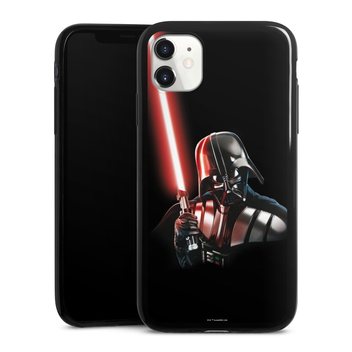 iPhone 11 Handy Slim Case extra dünn Silikon Handyhülle schwarz Hülle Star Wars Merchandise Darth Vader Silikon Slim Case