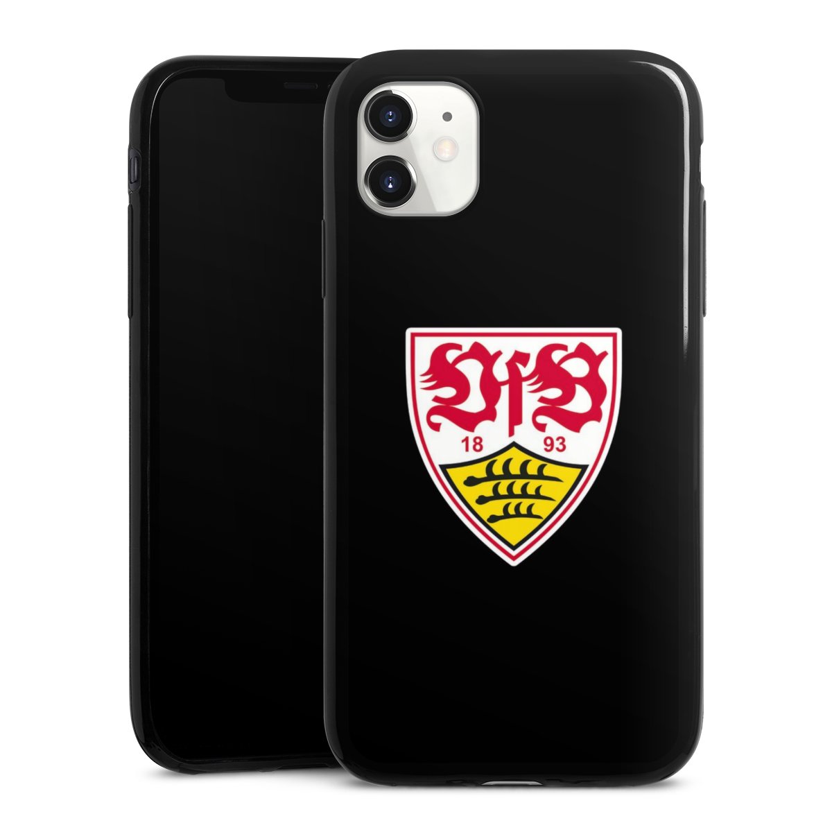 iPhone 11 Handy Slim Case extra dünn Silikon Handyhülle schwarz Hülle Vfb Stuttgart Official Licensed Product Coat Of Arms Silikon Slim Case