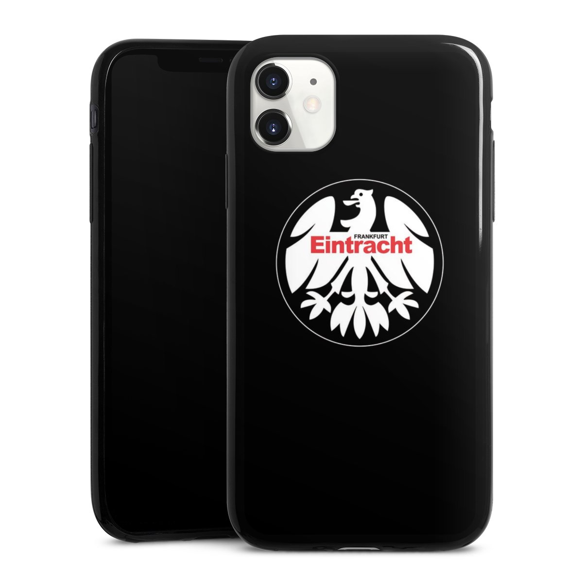 iPhone 11 Handy Slim Case extra dünn Silikon Handyhülle schwarz Hülle Official Licensed Product Eintracht Frankfurt Sge Silikon Slim Case