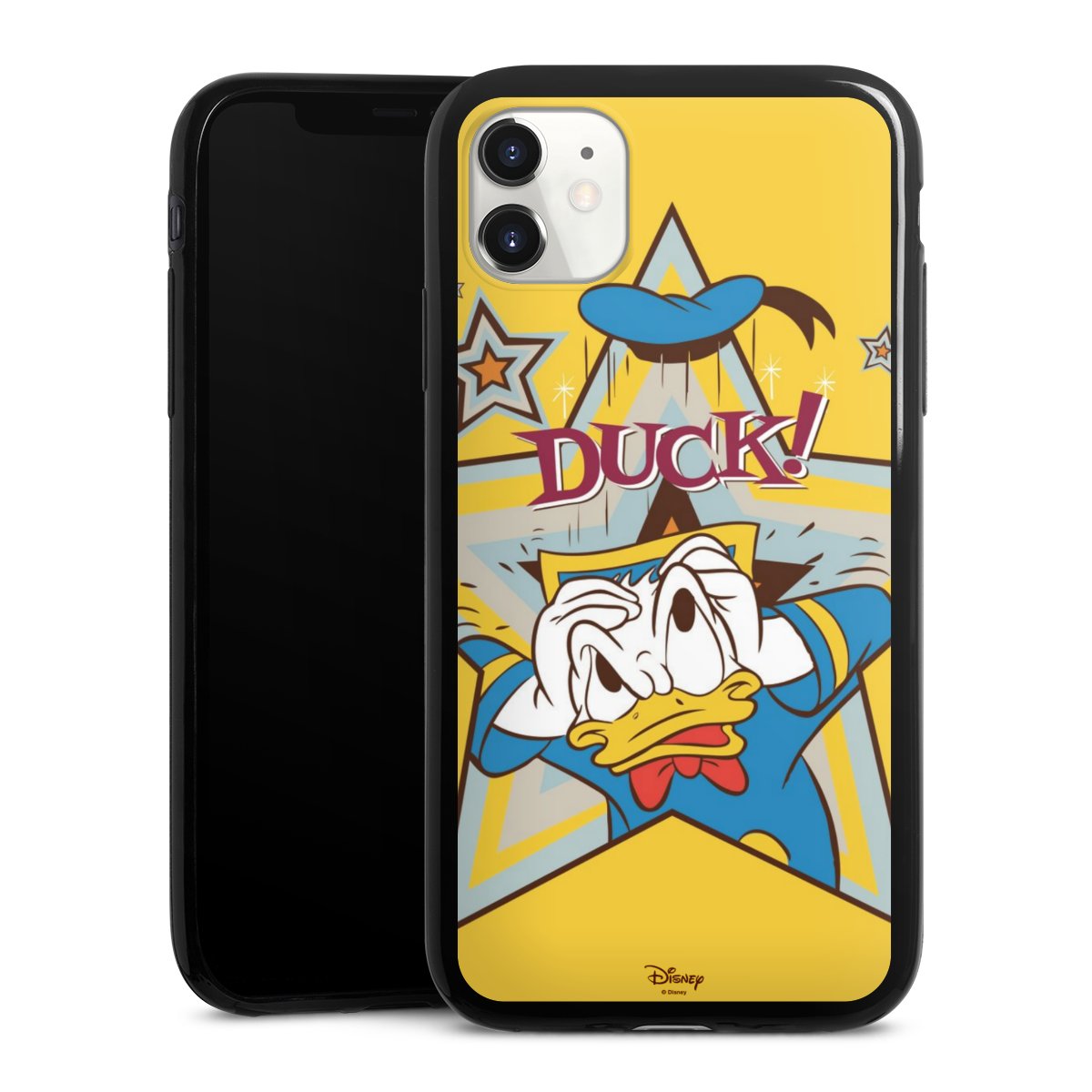 iPhone 11 Handy Slim Case extra dünn Silikon Handyhülle schwarz Hülle Official Licensed Product Donald Duck Disney Silikon Slim Case