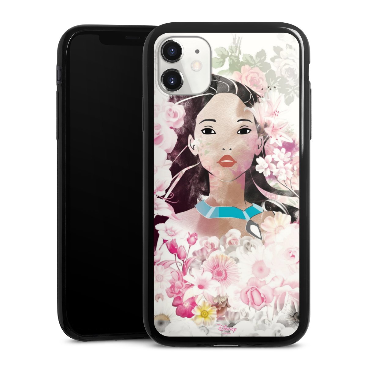 iPhone 11 Handy Slim Case extra dünn Silikon Handyhülle schwarz Hülle Pocahontas Official Licensed Product Disney Silikon Slim Case