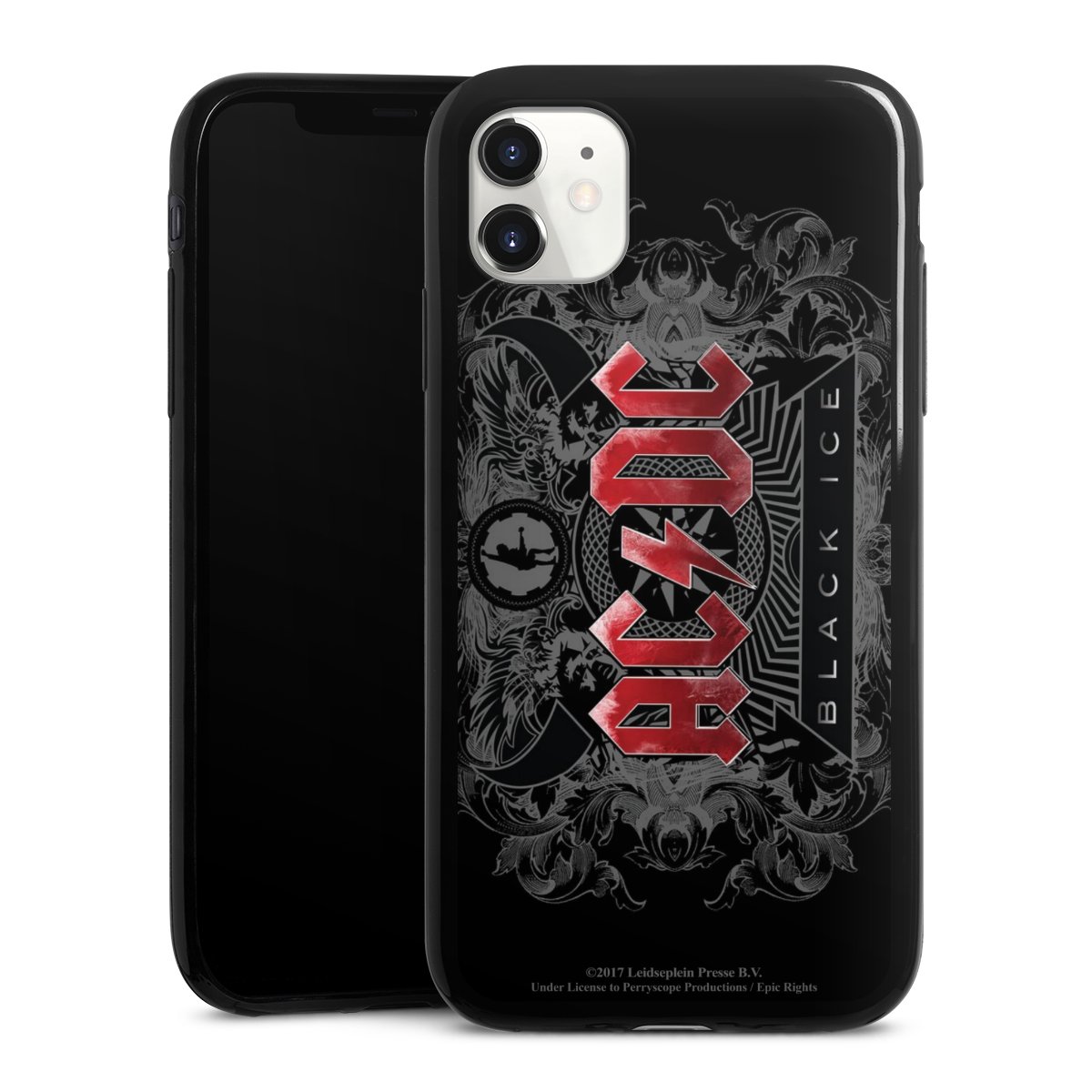 iPhone 11 Handy Slim Case extra dünn Silikon Handyhülle schwarz Hülle Merchandise Black Ice Acdc Silikon Slim Case