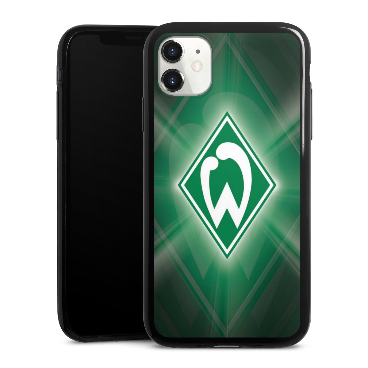 iPhone 11 Handy Slim Case extra dünn Silikon Handyhülle schwarz Hülle Sv Werder Bremen Official Licensed Product Coat Of Arms Silikon Slim Case