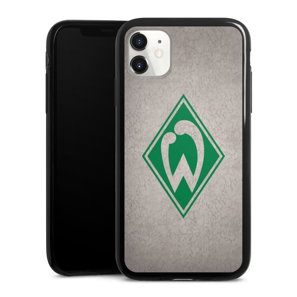 iPhone 11 Handy Slim Case extra dünn Silikon Handyhülle schwarz Hülle Sv Werder Bremen Concrete Official Licensed Product Silikon Slim Case