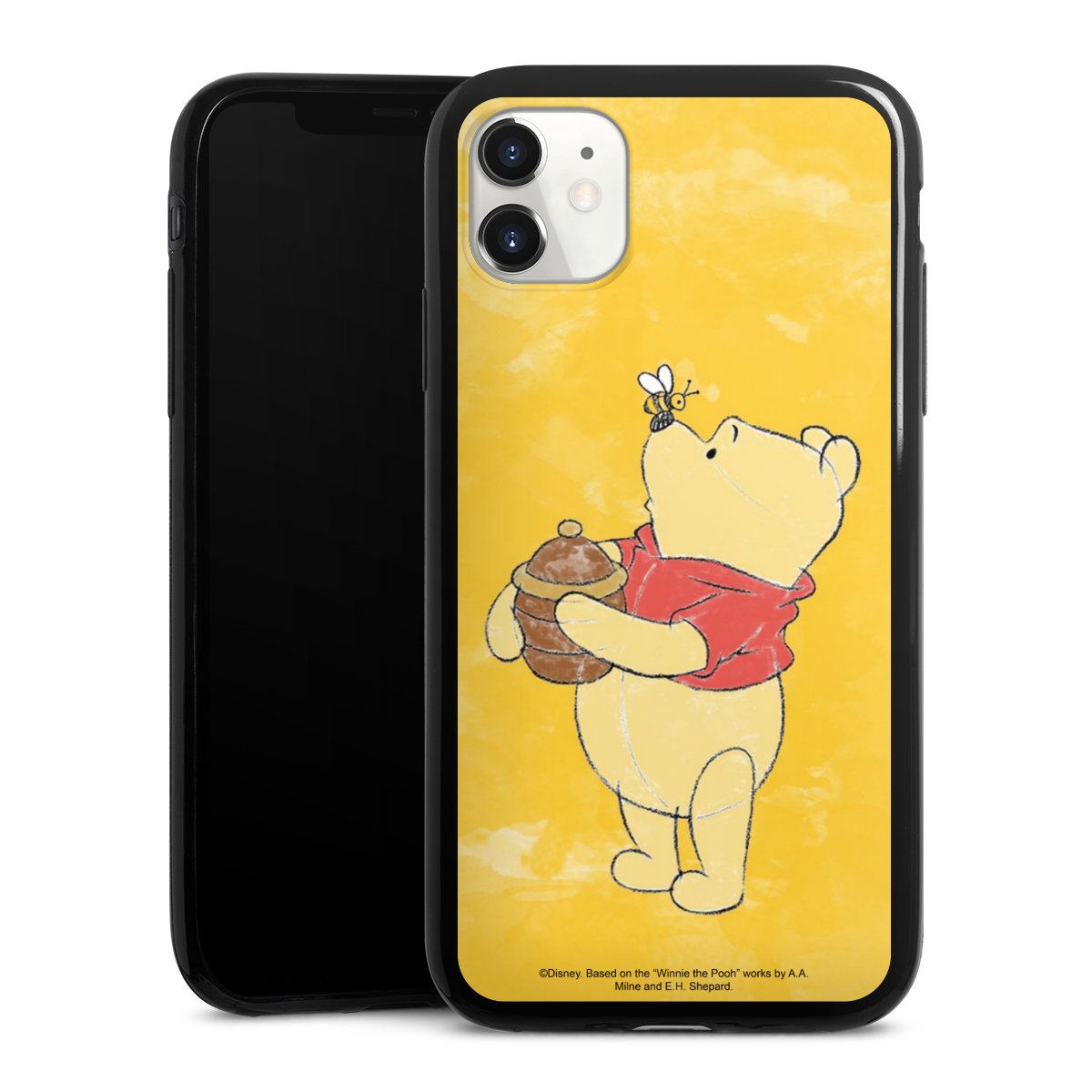 iPhone 11 Handy Slim Case extra dünn Silikon Handyhülle schwarz Hülle Official Licensed Product Winnie The Pooh Disney Silikon Slim Case