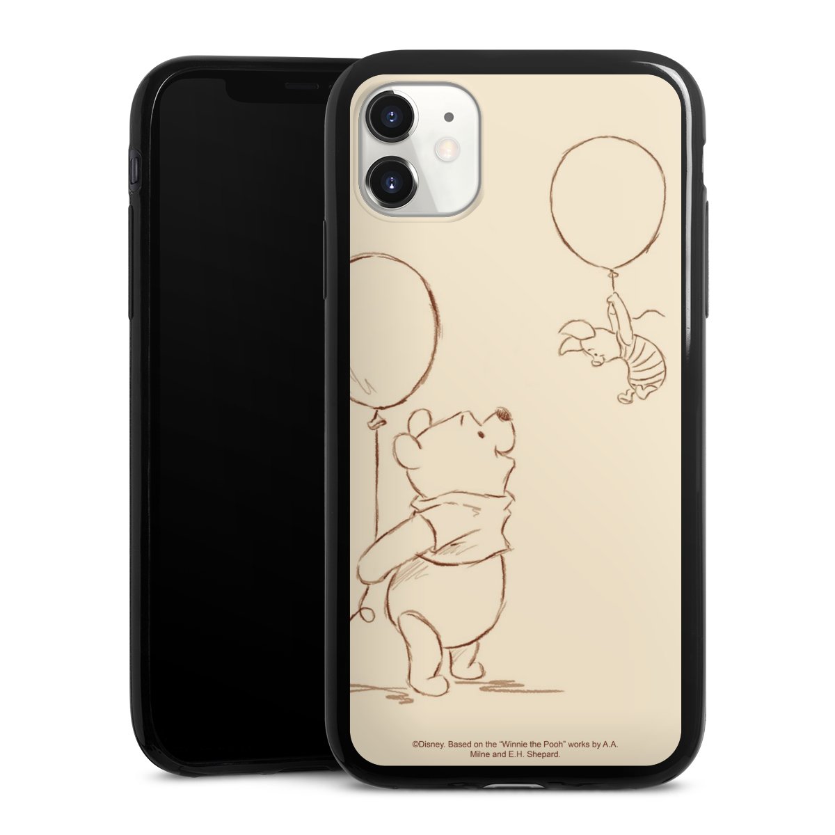 iPhone 11 Handy Slim Case extra dünn Silikon Handyhülle schwarz Hülle Official Licensed Product Winnie The Pooh Disney Silikon Slim Case