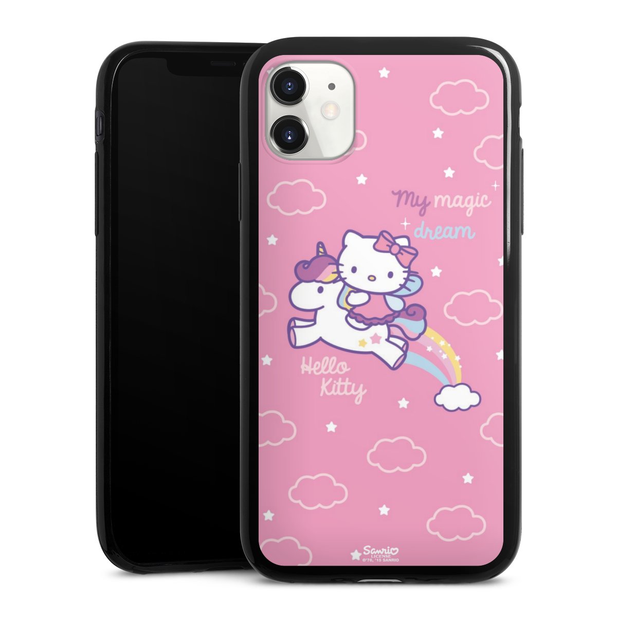 iPhone 11 Handy Slim Case extra dünn Silikon Handyhülle schwarz Hülle Einhorn Official Licensed Product Hello Kitty Silikon Slim Case