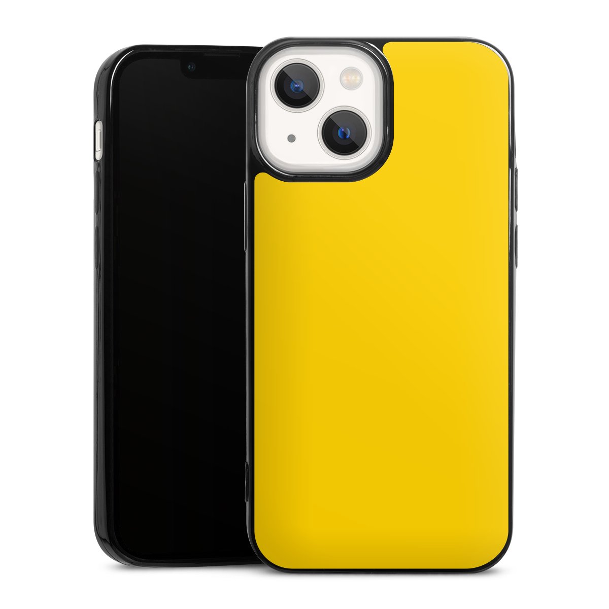 iPhone 13 Mini Handy Slim Case extra dünn Silikon Handyhülle schwarz Hülle Yellow Unicoloured Colour Silikon Slim Case