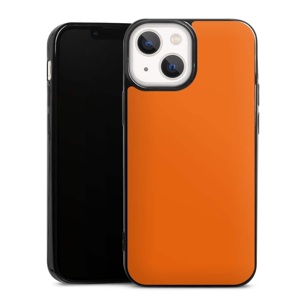 iPhone 13 Mini Handy Slim Case extra dünn Silikon Handyhülle schwarz Hülle Orange Colour Unicoloured Silikon Slim Case