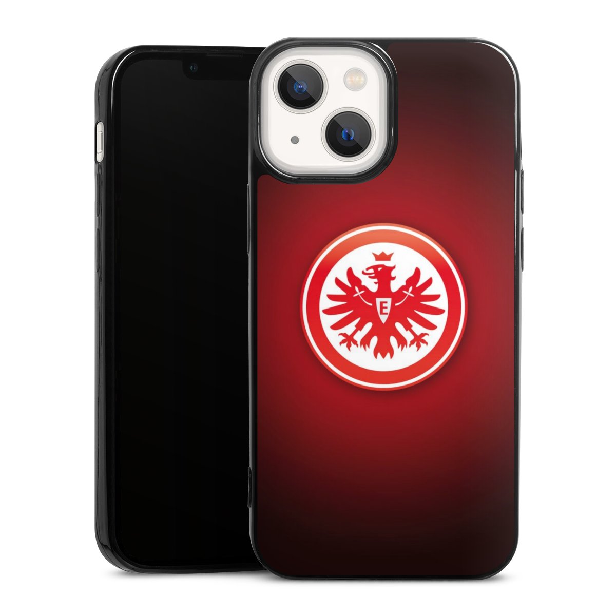 iPhone 13 Mini Handy Slim Case extra dünn Silikon Handyhülle schwarz Hülle Eintracht Frankfurt Official Licensed Product Coat Of Arms Silikon Slim Case