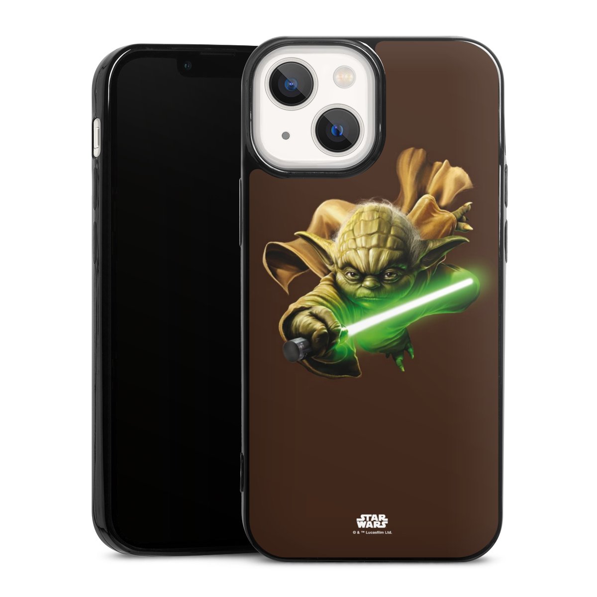 iPhone 13 Mini Handy Slim Case extra dünn Silikon Handyhülle schwarz Hülle Yoda Merchandise Star Wars Silikon Slim Case