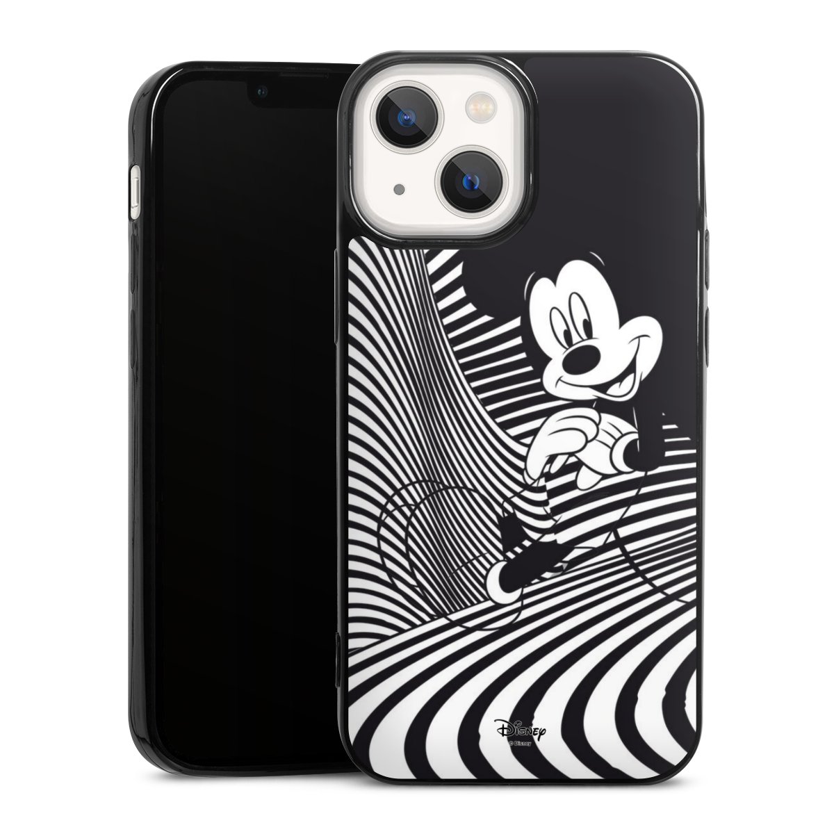 iPhone 13 Mini Handy Slim Case extra dünn Silikon Handyhülle schwarz Hülle Disney Official Licensed Product Mickey Mouse Silikon Slim Case