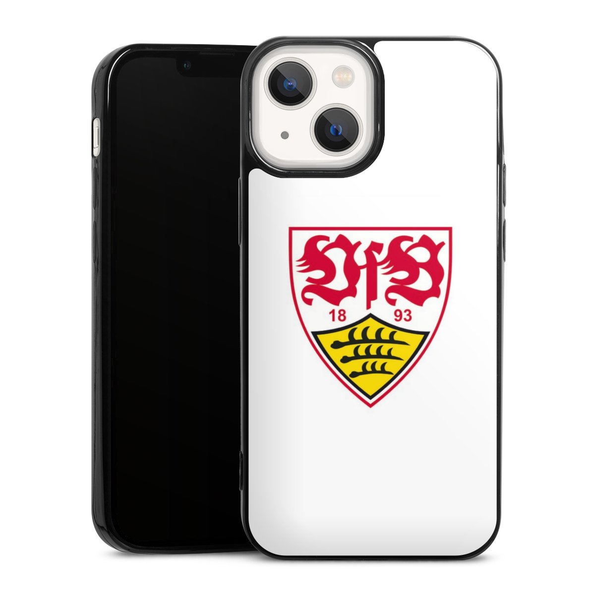 iPhone 13 Mini Handy Slim Case extra dünn Silikon Handyhülle schwarz Hülle Logo Official Licensed Product Vfb Stuttgart Silikon Slim Case