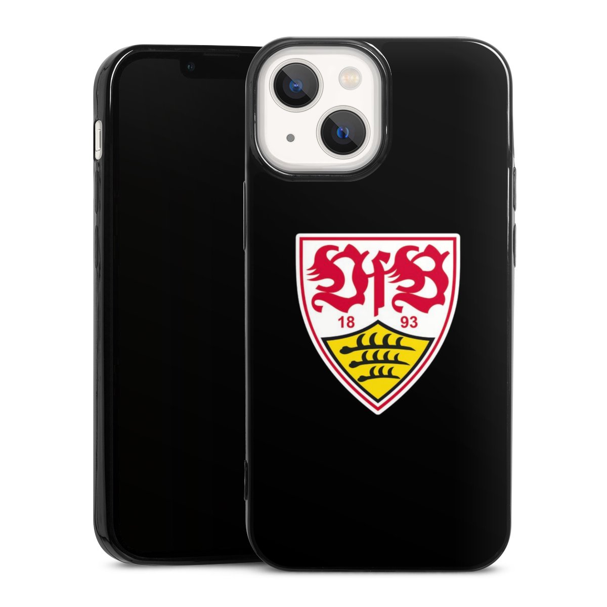 iPhone 13 Mini Handy Slim Case extra dünn Silikon Handyhülle schwarz Hülle Vfb Stuttgart Official Licensed Product Coat Of Arms Silikon Slim Case