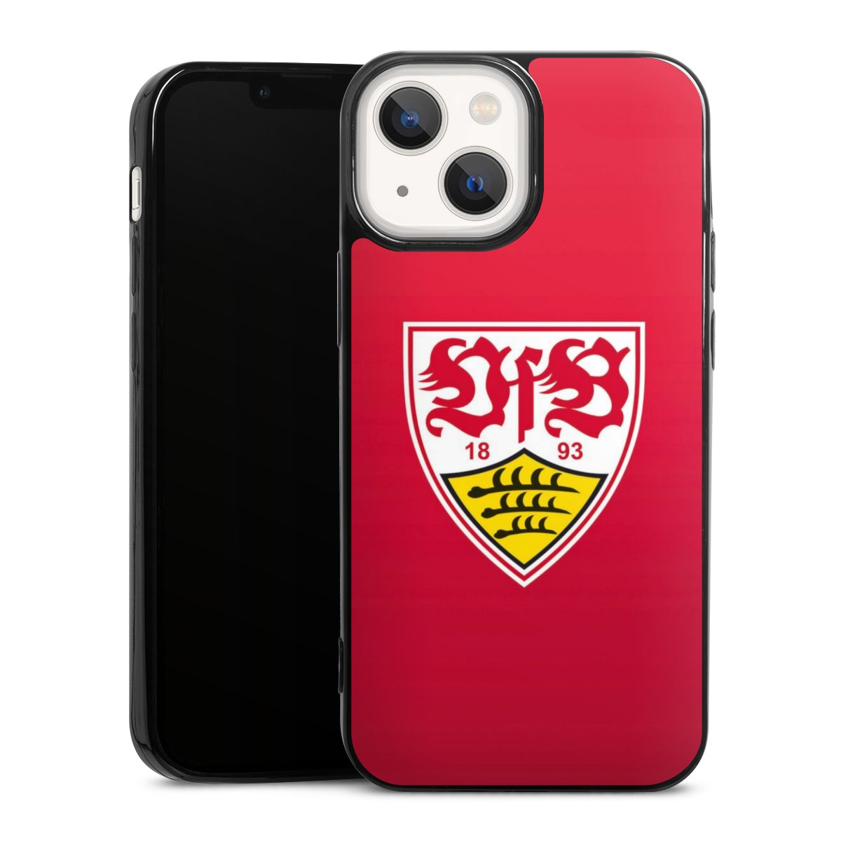 iPhone 13 Mini Handy Slim Case extra dünn Silikon Handyhülle schwarz Hülle Official Licensed Product Vfb Stuttgart Silikon Slim Case