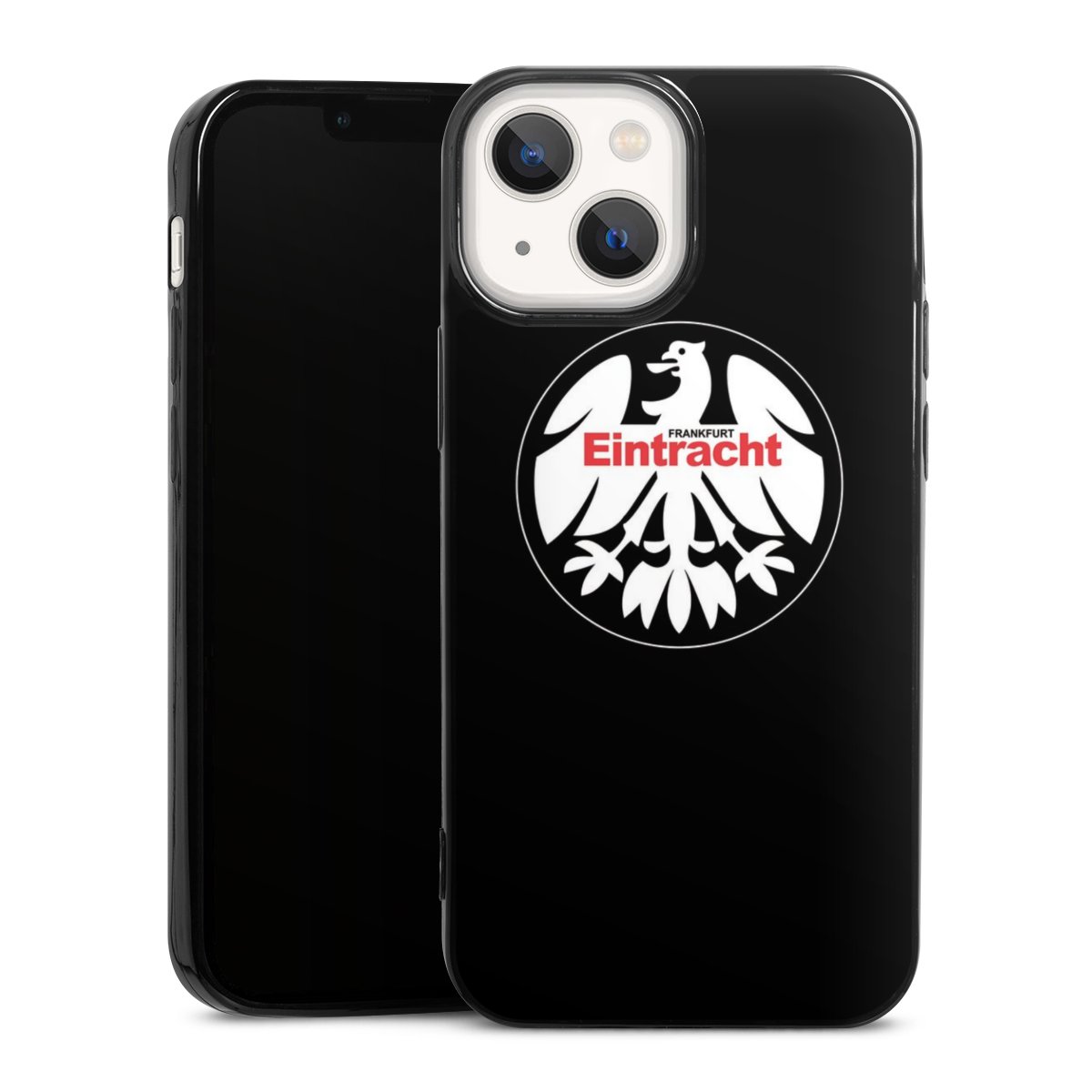 iPhone 13 Mini Handy Slim Case extra dünn Silikon Handyhülle schwarz Hülle Official Licensed Product Eintracht Frankfurt Sge Silikon Slim Case