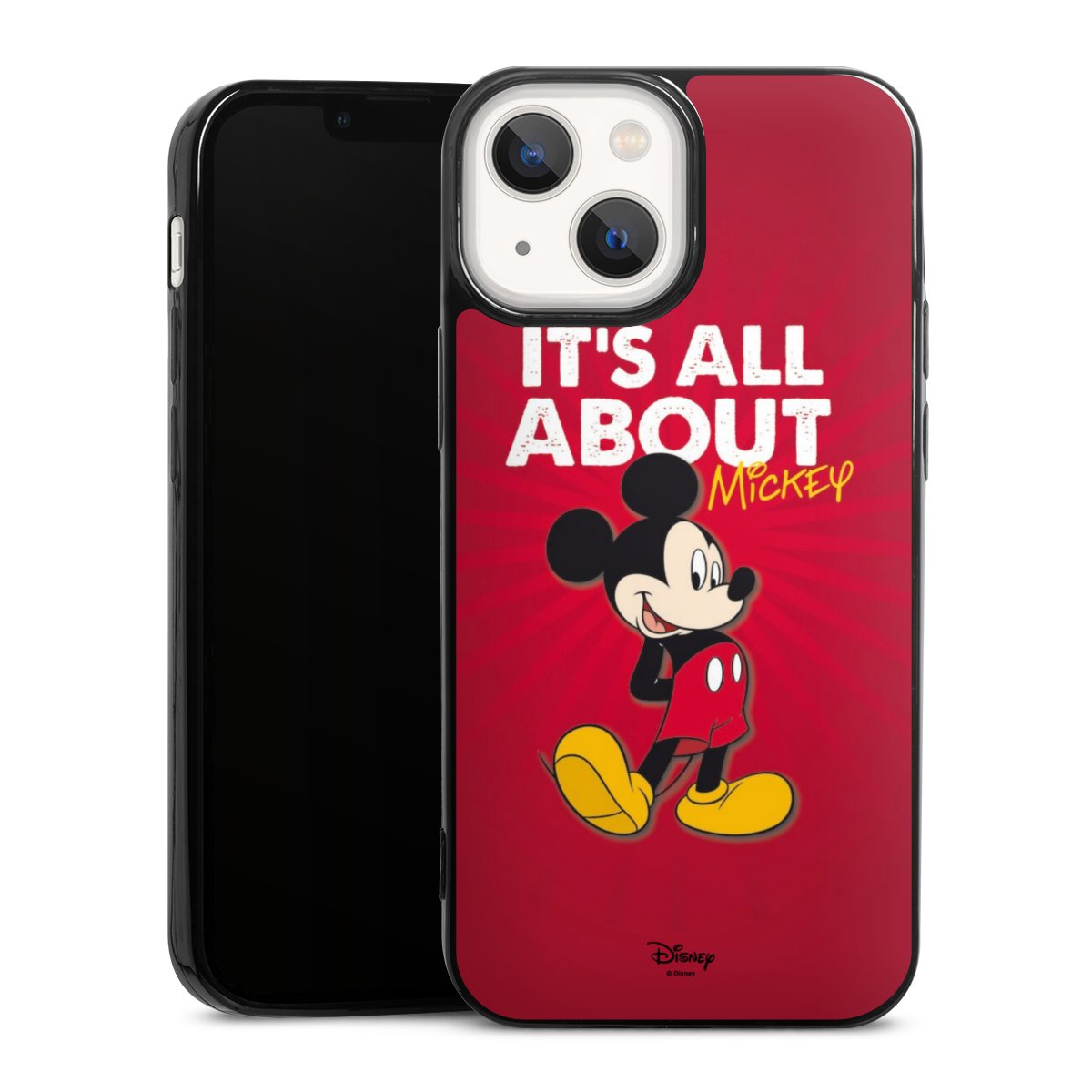 iPhone 13 Mini Handy Slim Case extra dünn Silikon Handyhülle schwarz Hülle Mouse Disney Official Licensed Product Silikon Slim Case