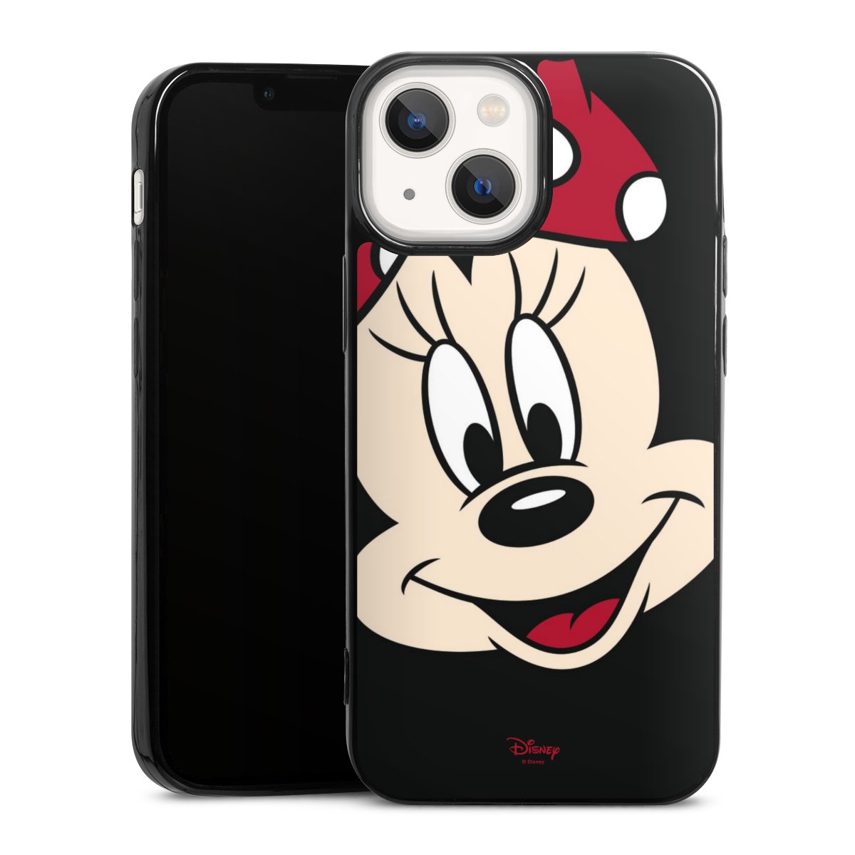 iPhone 13 Mini Handy Slim Case extra dünn Silikon Handyhülle schwarz Hülle Minnie Mouse Official Licensed Product Disney Silikon Slim Case