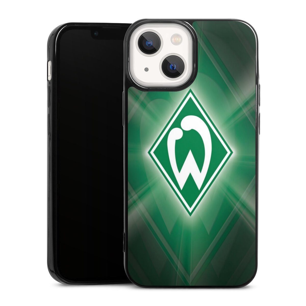 iPhone 13 Mini Handy Slim Case extra dünn Silikon Handyhülle schwarz Hülle Sv Werder Bremen Official Licensed Product Coat Of Arms Silikon Slim Case