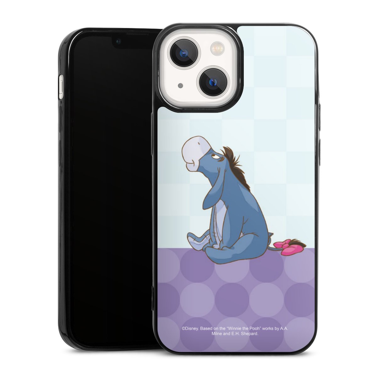 iPhone 13 Mini Handy Slim Case extra dünn Silikon Handyhülle schwarz Hülle Disney Donkey Winnie The Pooh Silikon Slim Case