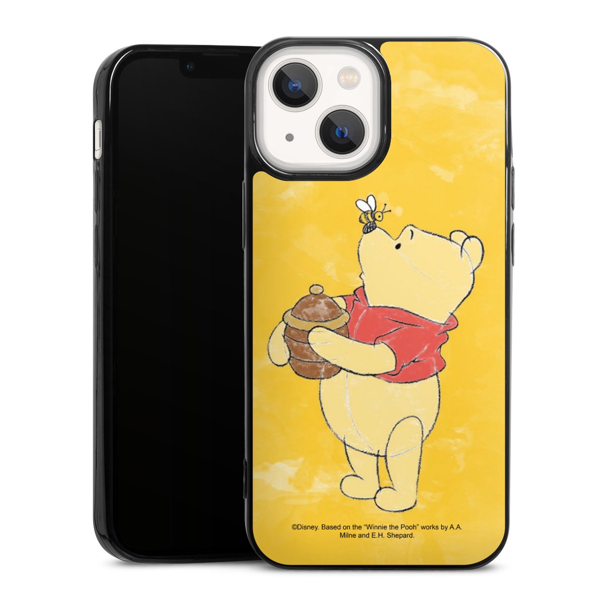 iPhone 13 Mini Handy Slim Case extra dünn Silikon Handyhülle schwarz Hülle Official Licensed Product Winnie The Pooh Disney Silikon Slim Case