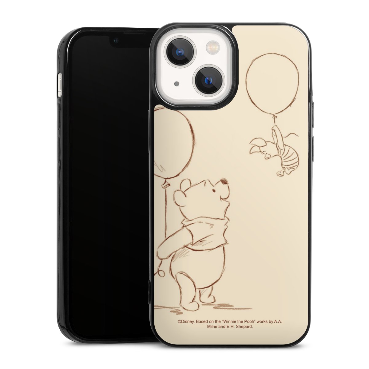 iPhone 13 Mini Handy Slim Case extra dünn Silikon Handyhülle schwarz Hülle Official Licensed Product Winnie The Pooh Disney Silikon Slim Case