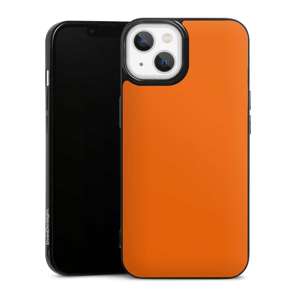 iPhone 13 Handy Slim Case extra dünn Silikon Handyhülle schwarz Hülle Orange Colour Unicoloured Silikon Slim Case